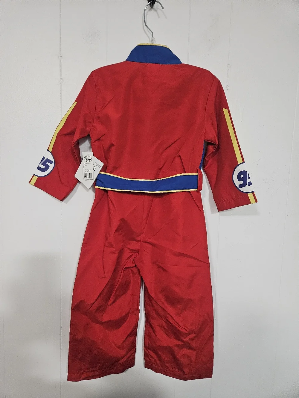 NWT Disney Red and Blue Lightning Racing Jumpsuit Costume - Picture 3 of 3